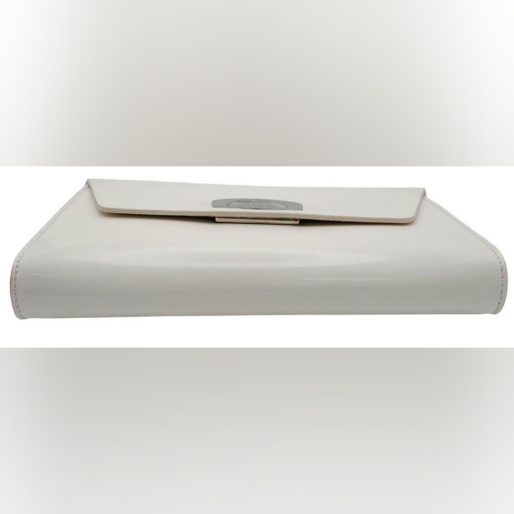 Christian LOUBOUTIN  White Patent Leather Vero Dodat Clutch Shoulder Handbag - Picture 6 of 13